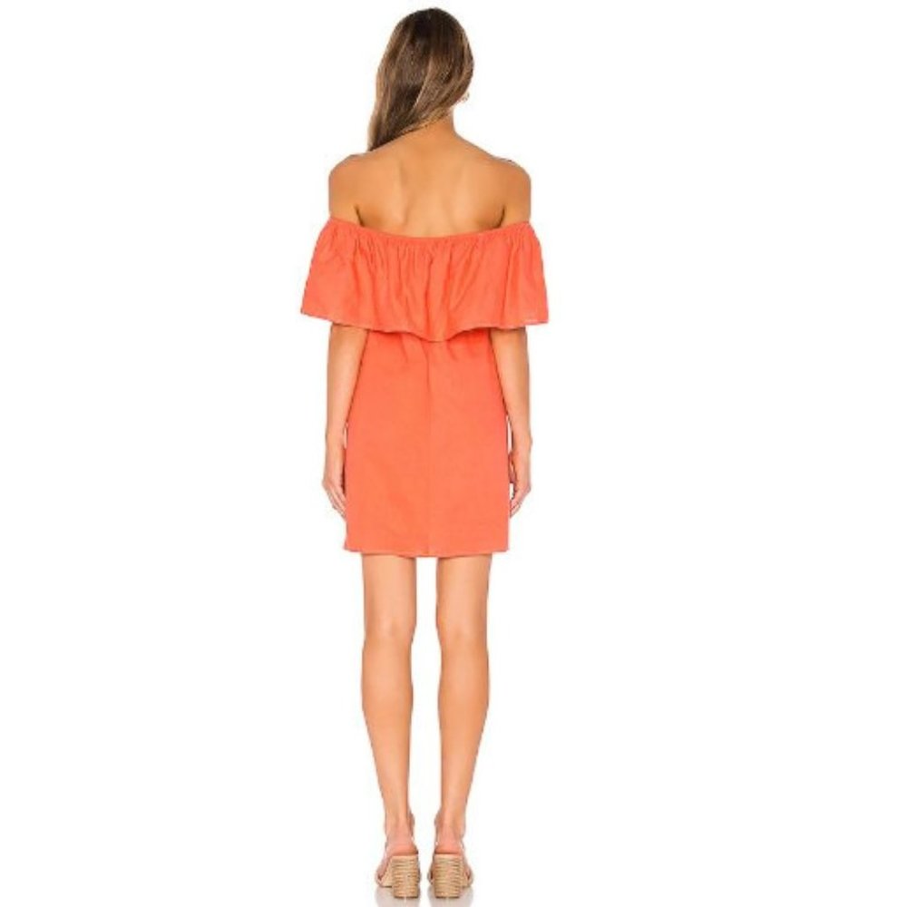Show Me Your Mumu Linen Can Can Dress Coral sz XS - Picture 3 of 9